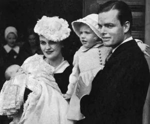 Argyll Prints: Mr & Mrs Charles Sweeny at sons christening