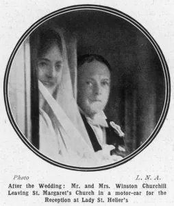 Bride Prints: Mr and Mrs Winston Churchill following their wedding
