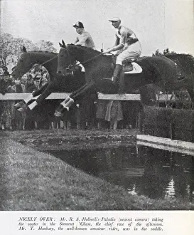 West Prints: Mr R. A. Holbechs Paladin clearing the water jump in the Somerset Steeplechase
