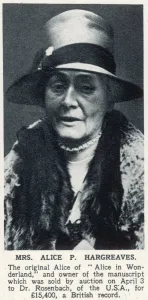 1852 Prints: Mrs. Alice P. Hargreaves