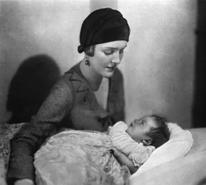 Infant Prints: Mrs Bryan Guinness with baby Jonathan