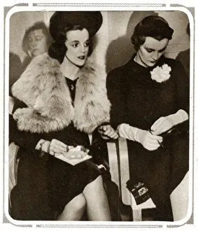 Argyll Prints: Mrs Charles Sweeny & Miss Jeanne Stourton at Maggy Rouff