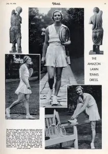 Young Prints: Mrs Fearnley-Whittingstall in tennis shorts