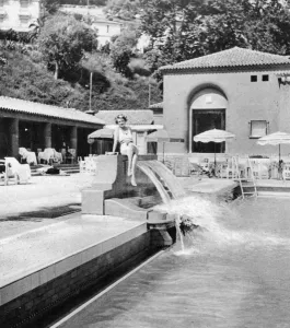 Swimsuit Prints: Mrs Frye at Monte Carlo Beach