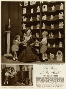 Ornaments Prints: Mrs Gerald Legge with young sons Rupert and William