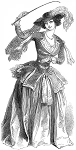 1858 Prints: Mrs. Nisbett as Constance in The Love Chase