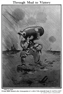 Tommy Prints: Through Mud to Victory by Bruce Bairnsfather, WW1 cartoon