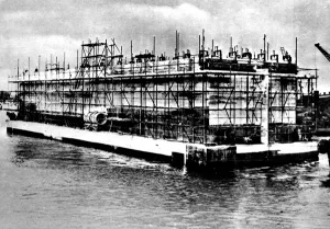 Steel Prints: Mulberry Caisson under construction; Second World War, 1944