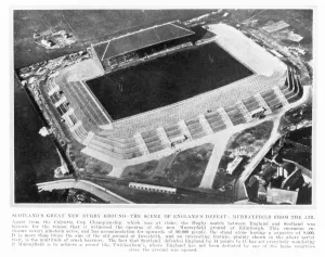 Rugby Prints: Murrayfield stadium from the air