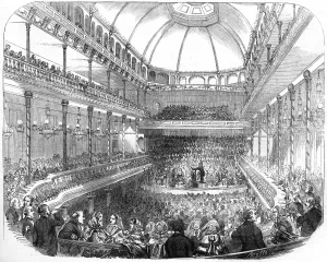 Concert Prints: Music Hall interior, Royal Surrey Gardens, 1856