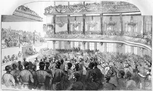 Balcony Prints: Music Hall interior, Royal Surrey Gardens, 1856