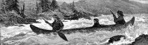 European Prints: Native American Canoe, 1880
