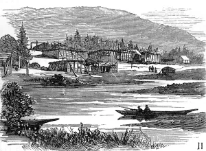 Images Dated 8th July 2004: Native American Indian Village, British Columbia, 1882