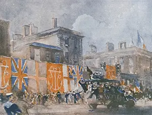 Colours Prints: A Naval Display - Armistice celebrations outside Admiralty