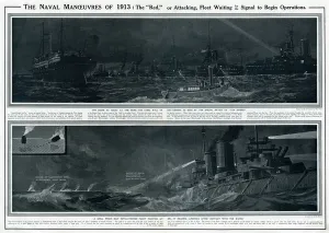 Operations Prints: Naval manoeuvres of 1913 by G. H. Davis