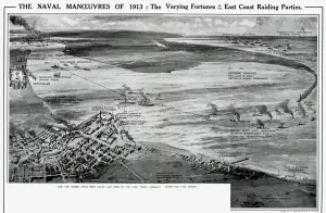 Prewar Prints: Naval manoeuvres on East Coast by G. H. Davis