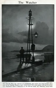 Patrol Prints: Naval reservist on duty, Sidmouth beacon light, WW1