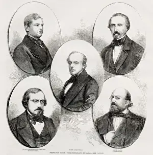 1850s Prints: Neapolitan exiles in London: Il Duca Castromediano Caballeno (top left)