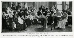 Shirt Prints: Needlework for the war effort, Claridges Hotel, WW1