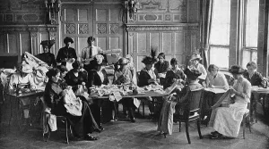 Shirt Prints: Needlework for the war effort, Claridges Hotel, WW1