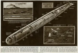 G H Davis Illustrations Prints: New anti-submarine torpedo by G. H. Davis
