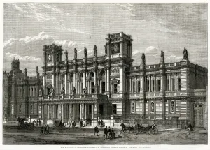 Architecture Prints: New buildings of London University, Burlington Gardens 1870