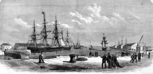 1868 Prints: New docks at Millwall
