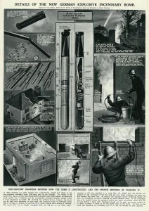 Incendiary Prints: New German incendiary bomb by G. H. Davis