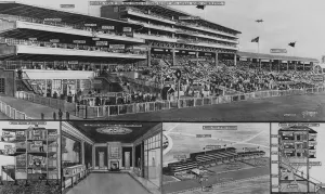 Derby Prints: New Grand Stand at Epsom by G H Davis