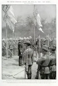 Ceremony Prints: New Guinea is divided between Britain and Germany
