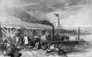 Steamer Prints: The New Holland Ferry, on the Humber, April 1848