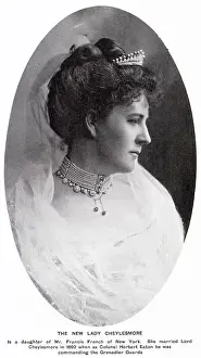 1902 Prints: The new Lady Cheylesmore'. Daughter of Mr Francis French of New York. Date: 1902