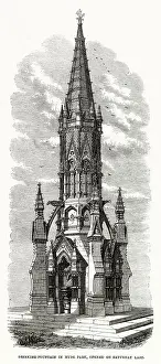 1860s Prints: New marble gothic style drinking fountain in Hyde Park