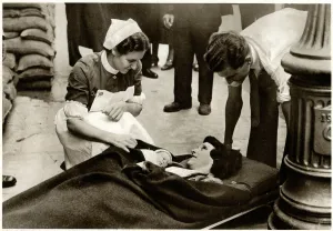 Hospital Prints: New mother evacuated from hospital 1939