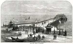 Sussex Prints: New Pier at Hastings 1872