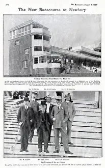 John Prints: The New Racecourse at Newbury, the Grand Stand and course Directoe