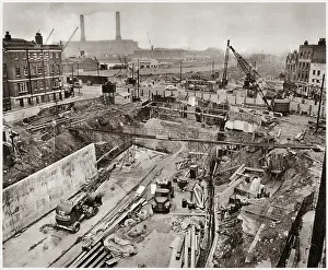 Dock Prints: The new road under East India Dock Road