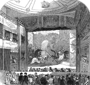 Interiors Prints: The New Standard Theatre, 1845