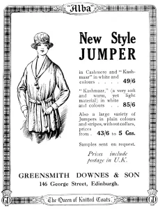 Jumper Prints: New style jumper - 1919 ladies clothing advertisement