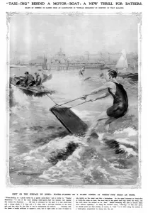 To Wed Prints: A new thrill for bathers: water sport in 1913
