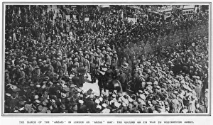 Australian Prints: New Zealand troops marching to a memorial service in Westmin