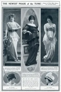 Feathered Prints: Newest evening tunics 1913