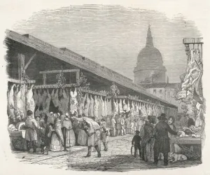 Shoppers Prints: Newgate Market at Xmas