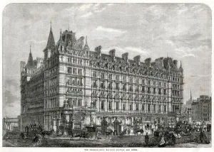 : Newly opened Charing Cross Station, London 1864