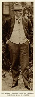 High Prints: Nicholaus Ahlers, sentenced to death for high treason 1914