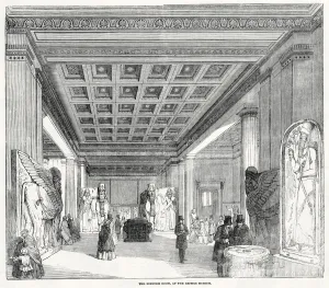 Museum Prints: The Nineveh Room at the British Museum. Date: 1853