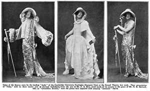Designers Prints: Noel Coward in drag - playing lead in Cambridge Footlights