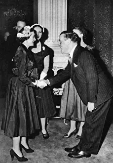 1955 Prints: Norman Hartnell & Duchess of Gloucester at Mansion House