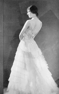 Fashion Prints: Norman Hartnell tulle gown
