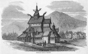 Norway Prints: Norway Borgund Church